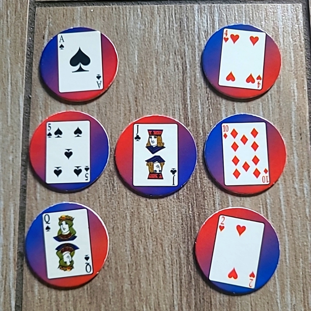Flipper Cap Playing Card Pog Milk Bottle Caps Lot Of 7
